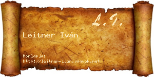 Leitner Iván névjegykártya
